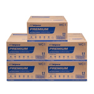 WOW Wipes® Bulk Buy ‘PREMIUM’ Antibacterial Wipes – 5 x Cartons