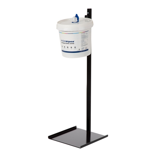 WOW Wipes® NEW Black Powder Coated Portable Stand for Wall Dispensers and Buckets