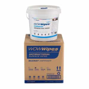 WOW Wipes® Antibacterial Wipes ‘PREMIUM’ Bucket Dispenser – Includes 810 Wipes: use WIPES20 for 20% off