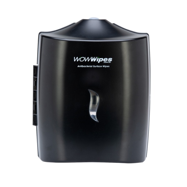 WOW Wipes® Antibacterial Wipes Dispenser – Wall Mounted Silicone Nozzle Dispenser: Black