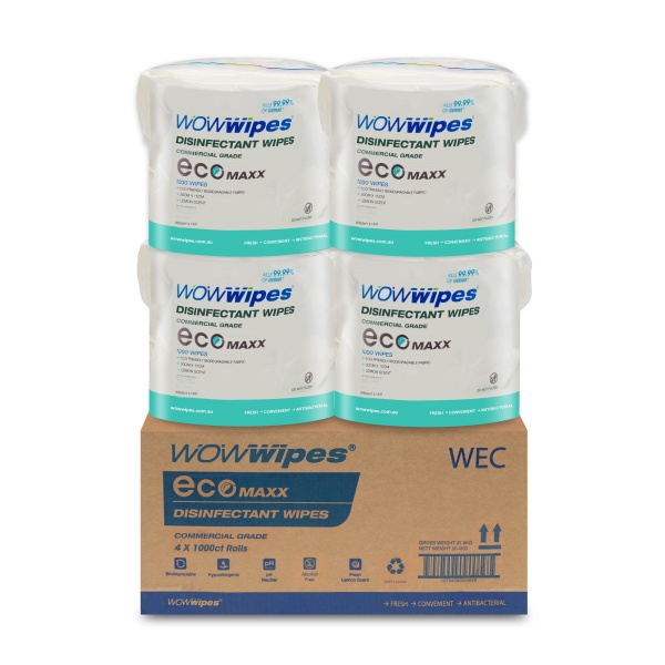 Antibacterial Wipes ‘ECO-MAXX’ 4 x 1000 Wipes: use wipes20 for 20% off