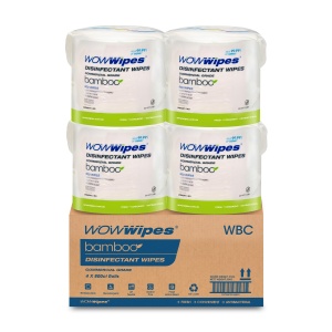 WOW WIPES "Bamboo"  4 x 800 Bamboo Wipes: use WIPES20 for 20% off