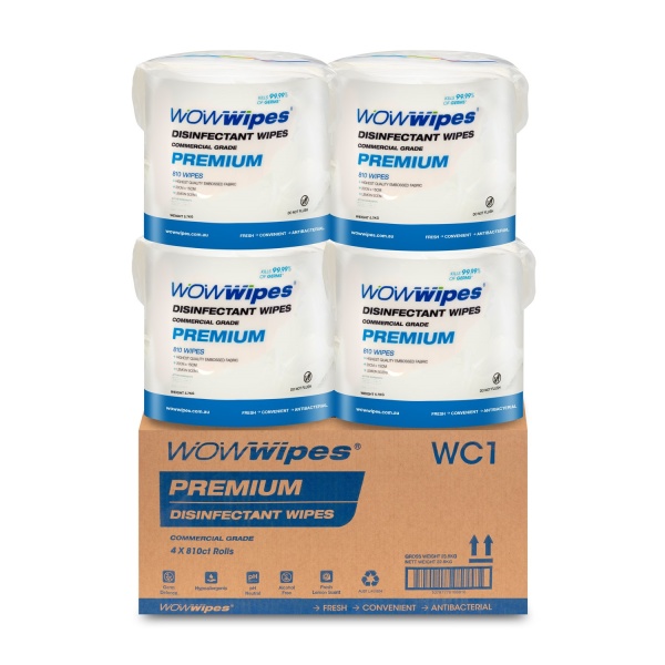 Antibacterial Wipes ‘PREMIUM’  4 x 810 Wipes: use wipes20 for 20% off
