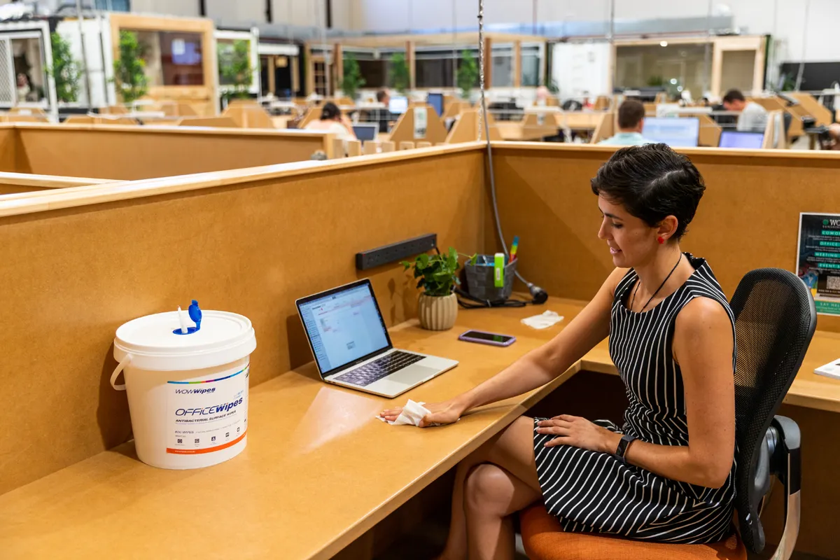 WOW Wipes® How to Clean a Desk: A Simple Guide for Busy Workplaces How to clean a desk with wow wipes antibacterial wipes